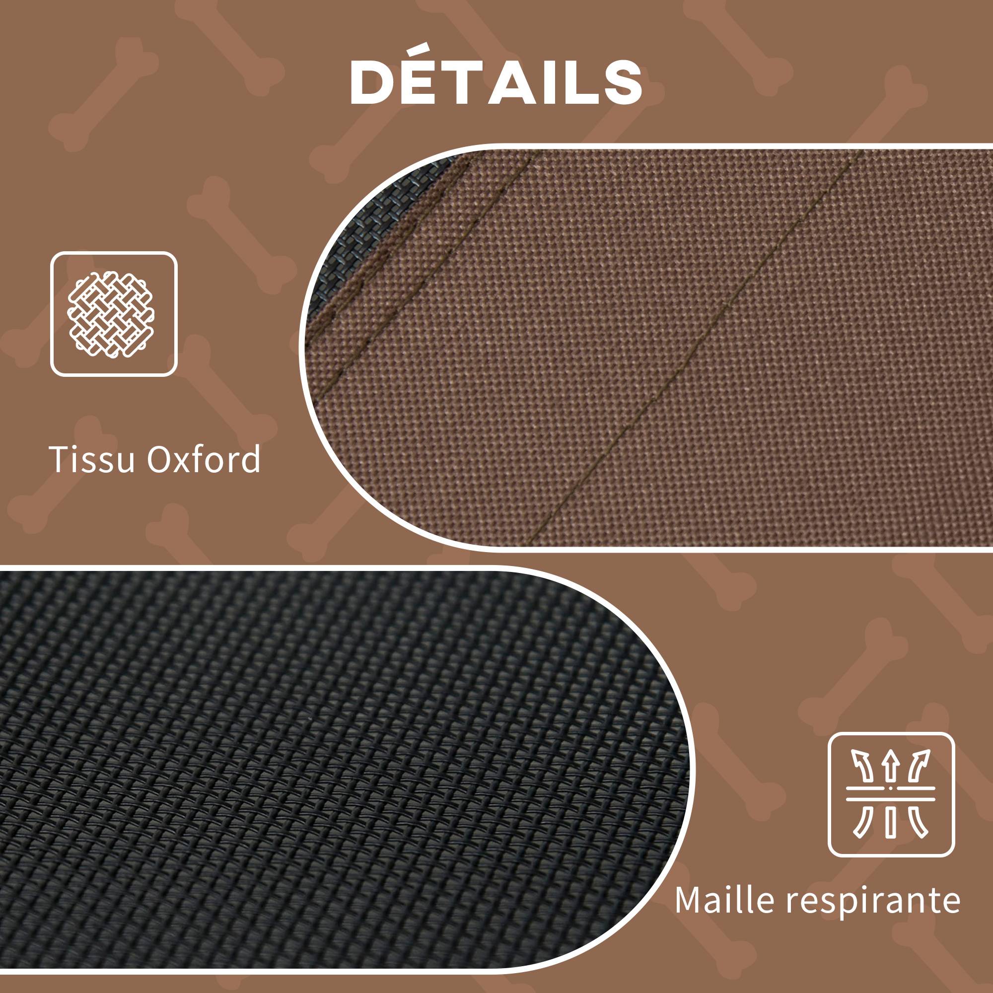 Lit pour chien acier marron noir 309.88 x 233.68 x 274.32 cm - PANGIVO - Image 7