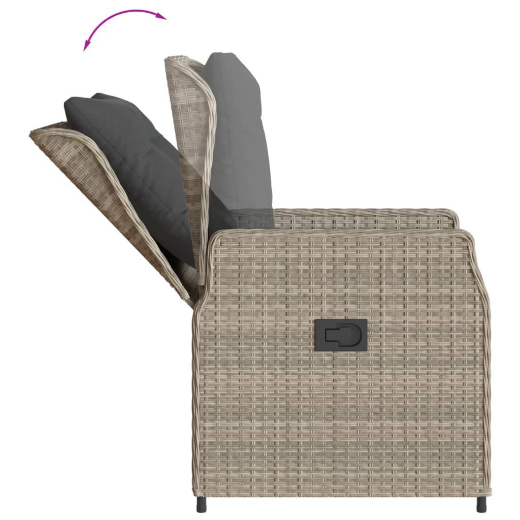 Chaise bois composite 2 places rotin gris 55 x 60 x 93 cm - Prolenta premium p3168.8 - Image 8