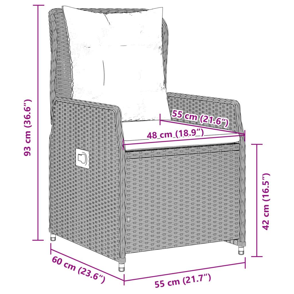 Chaise bois composite 2 places rotin gris  55 x 60 x 93 cm  - Prolenta premium  p3168.8 - Image 10