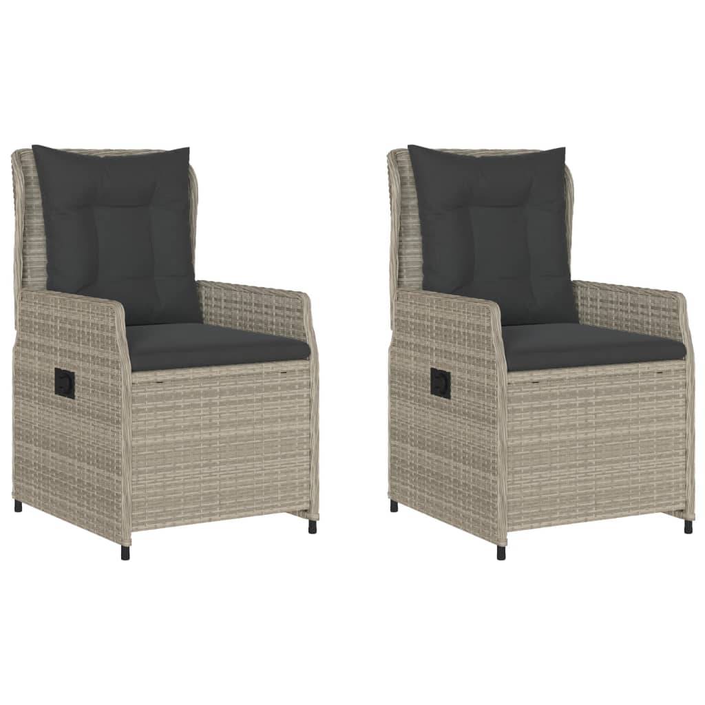 Chaise bois composite 2 places rotin gris 55 x 60 x 93 cm - Prolenta premium p3168.8 - Image 1