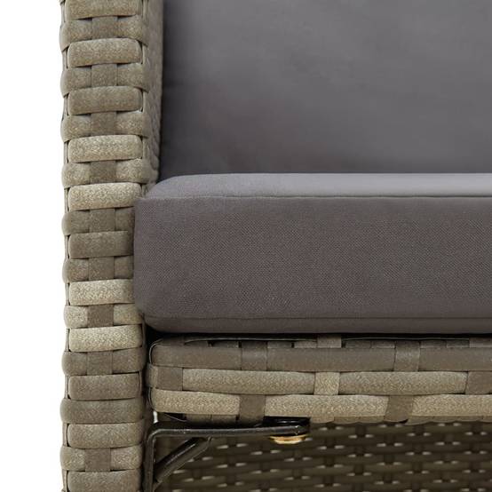 ComfortXL - Lot de 4 Fauteuils de Salon de Jardin en Résine Tressée avec Coussins Confortables Gris – ComfortXL Outdoor Living - Image 7