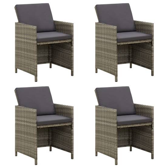 ComfortXL - Lot de 4 Fauteuils de Salon de Jardin en Résine Tressée avec Coussins Confortables Gris – ComfortXL Outdoor Living - Image 1