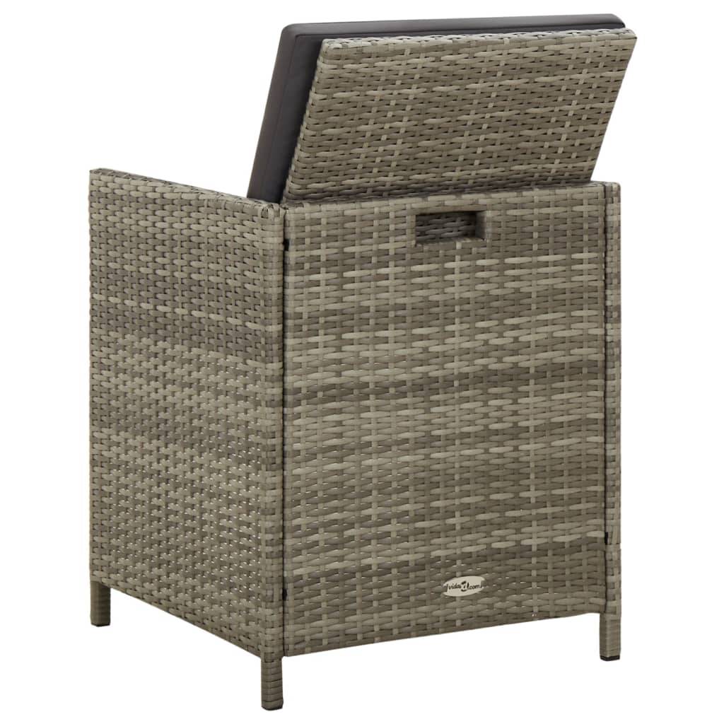 ComfortXL - Lot de 4 Fauteuils de Salon de Jardin en Résine Tressée avec Coussins Confortables Gris – ComfortXL Outdoor Living - Image 5