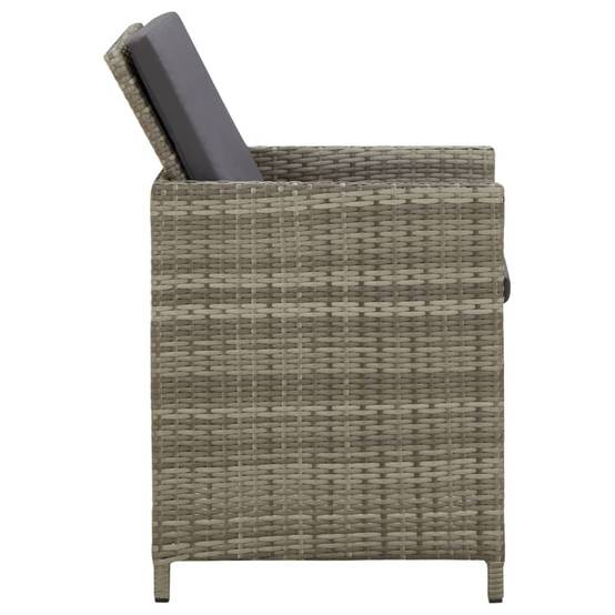 ComfortXL - Lot de 4 Fauteuils de Salon de Jardin en Résine Tressée avec Coussins Confortables Gris – ComfortXL Outdoor Living - Image 4