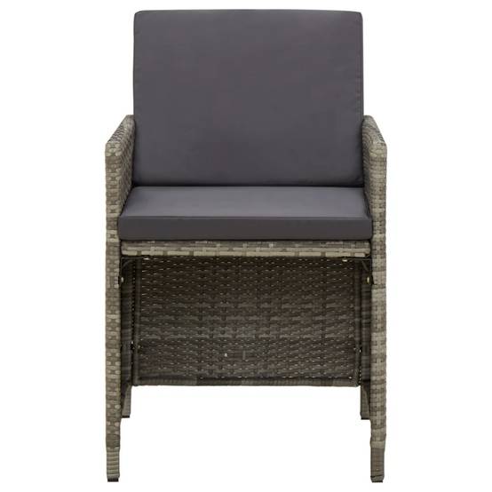 ComfortXL - Lot de 4 Fauteuils de Salon de Jardin en Résine Tressée avec Coussins Confortables Gris – ComfortXL Outdoor Living - Image 3