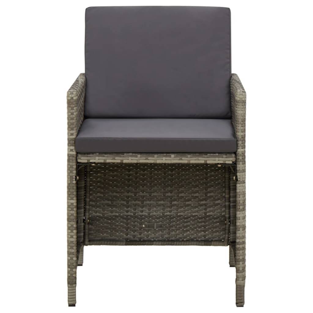 ComfortXL - Lot de 4 Fauteuils de Salon de Jardin en Résine Tressée avec Coussins Confortables Gris – ComfortXL Outdoor Living - Image 3