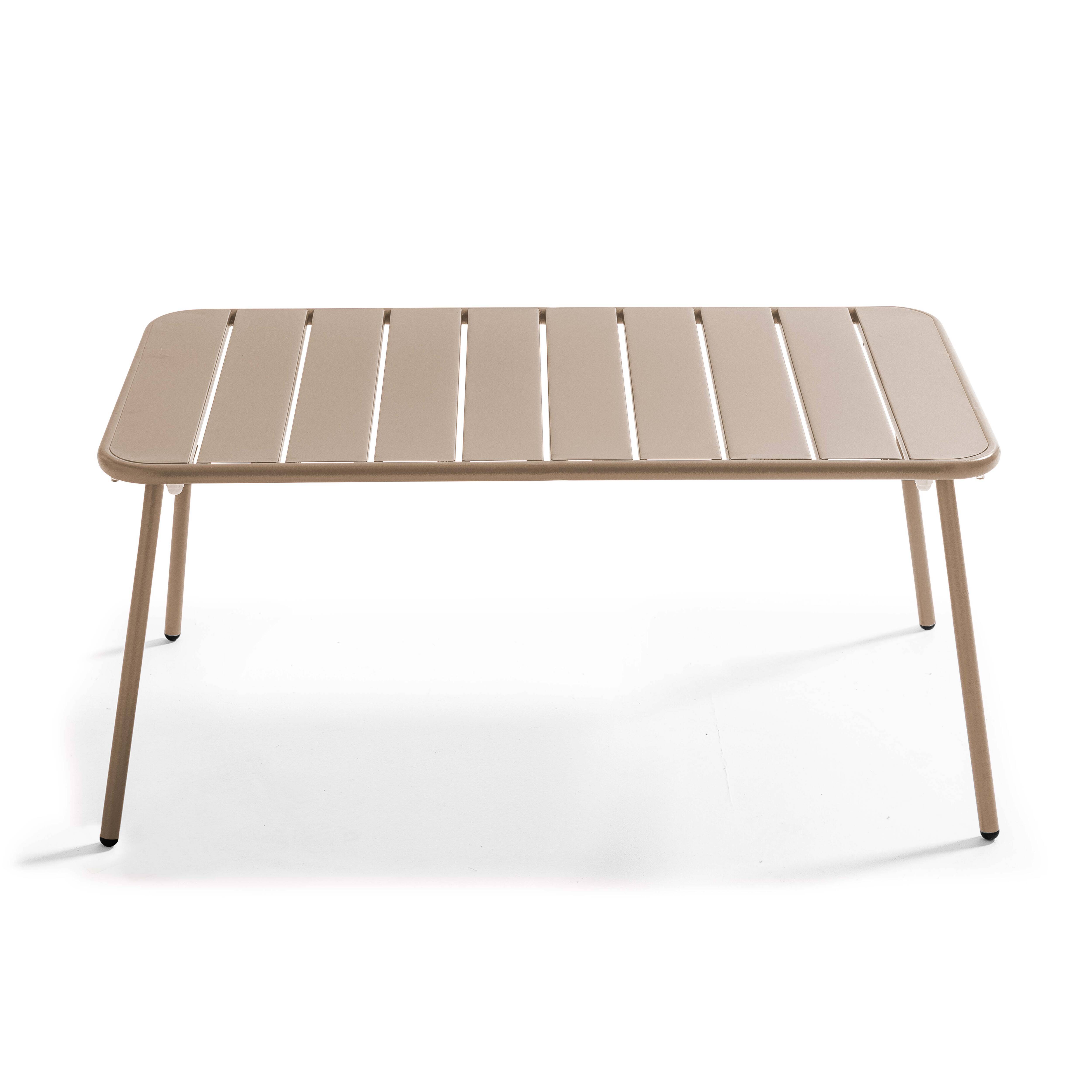 Oviala - Table basse de jardin acier taupe 90 x 50 cm Palavas - Oviala - Image 4