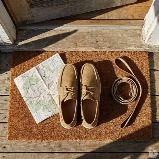 Chaussures bateau homme en synthétique camel - Tige basse - Image 5