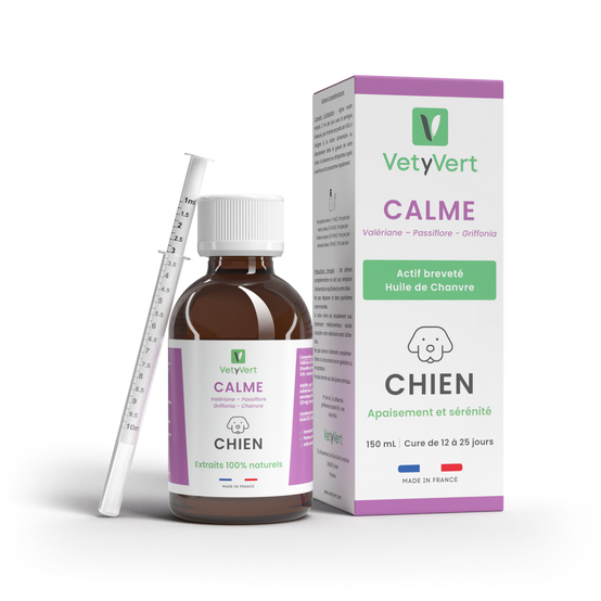 Complément alimentaire vétérinaire - Calme (anti-stress) chien 150 mL - VetyVert - Image 1