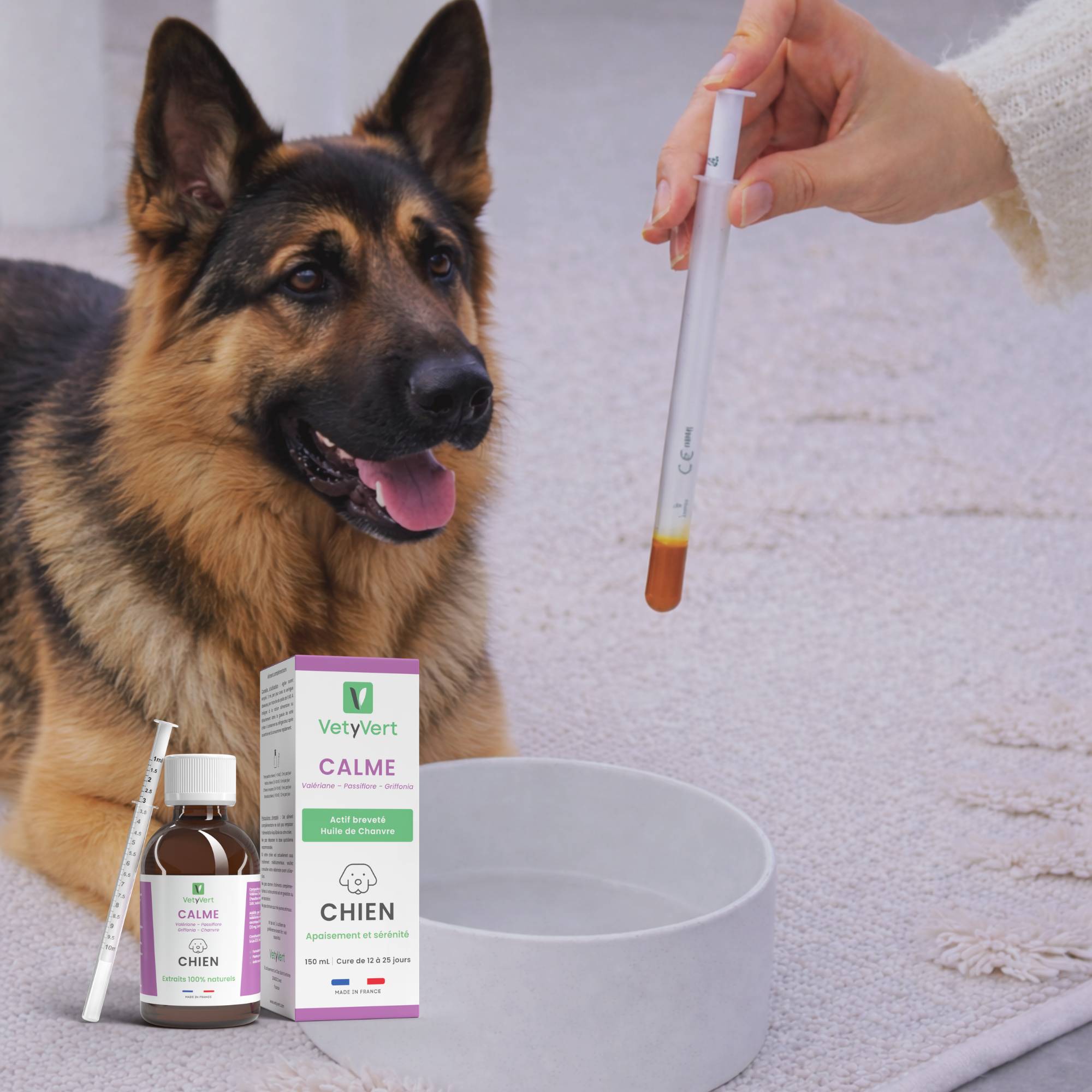 Complément alimentaire vétérinaire - Calme (anti-stress) chien 150 mL - VetyVert - Image 2