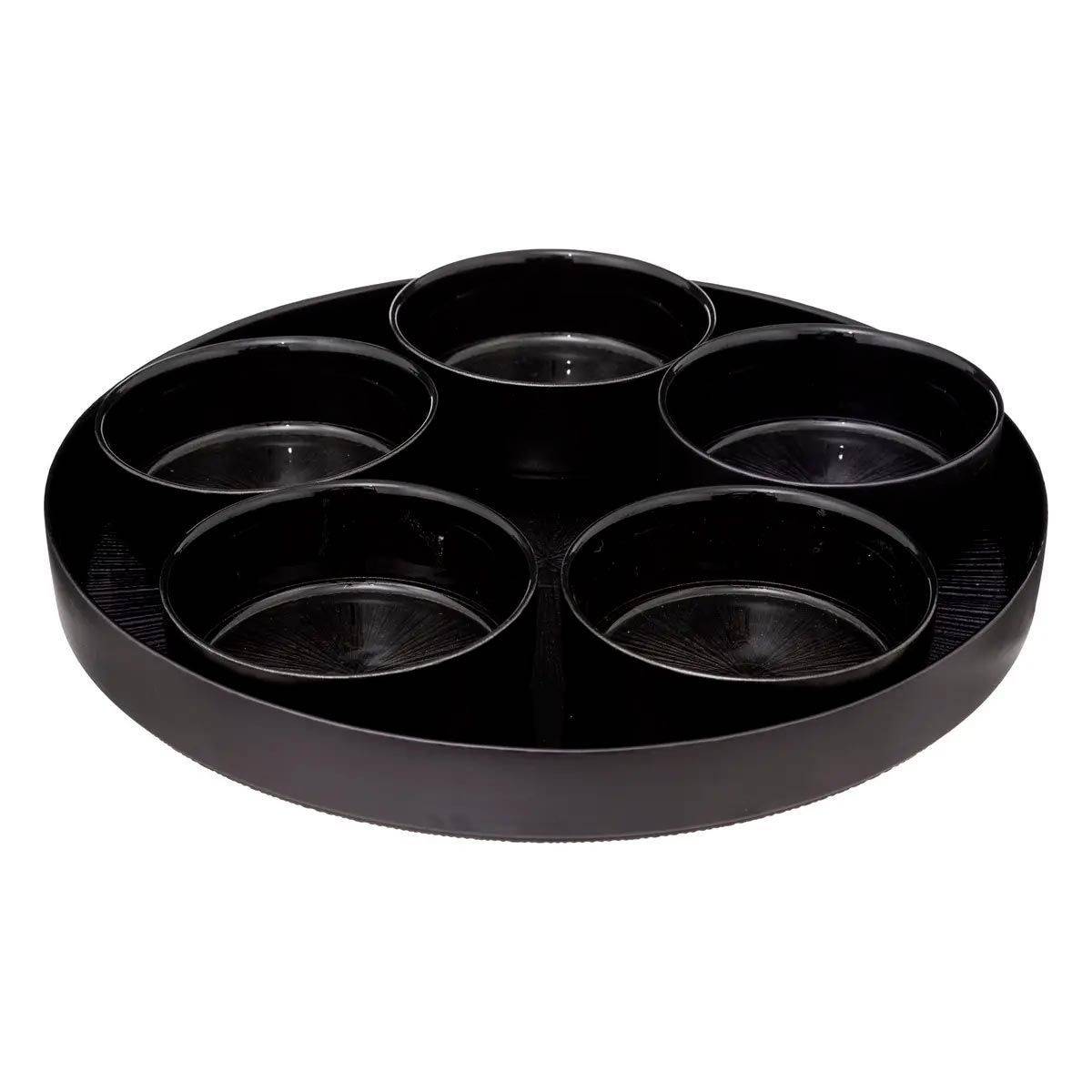 Service Apéritif 6 Pièces "Astra" 34cm Noir - Image 1