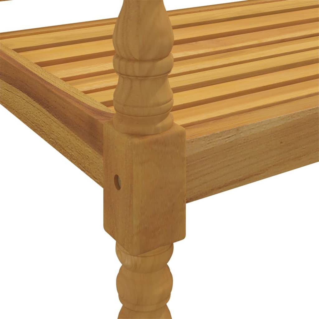 Helloshop26 - Banc de jardin meuble de patio d'extérieur terrasse avec coussin gris 150 cm bois de teck massif - Image 4