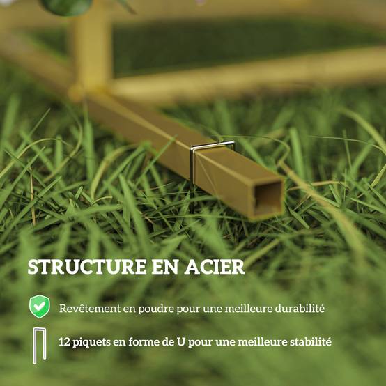 Outsunny - Lot de 3 supports d'arche de fond 2,2 m, 2 m, 1,8 m - pour mariage, fête d'anniversaire, fête prénatale - en métal doré - Outsunny - Image 6