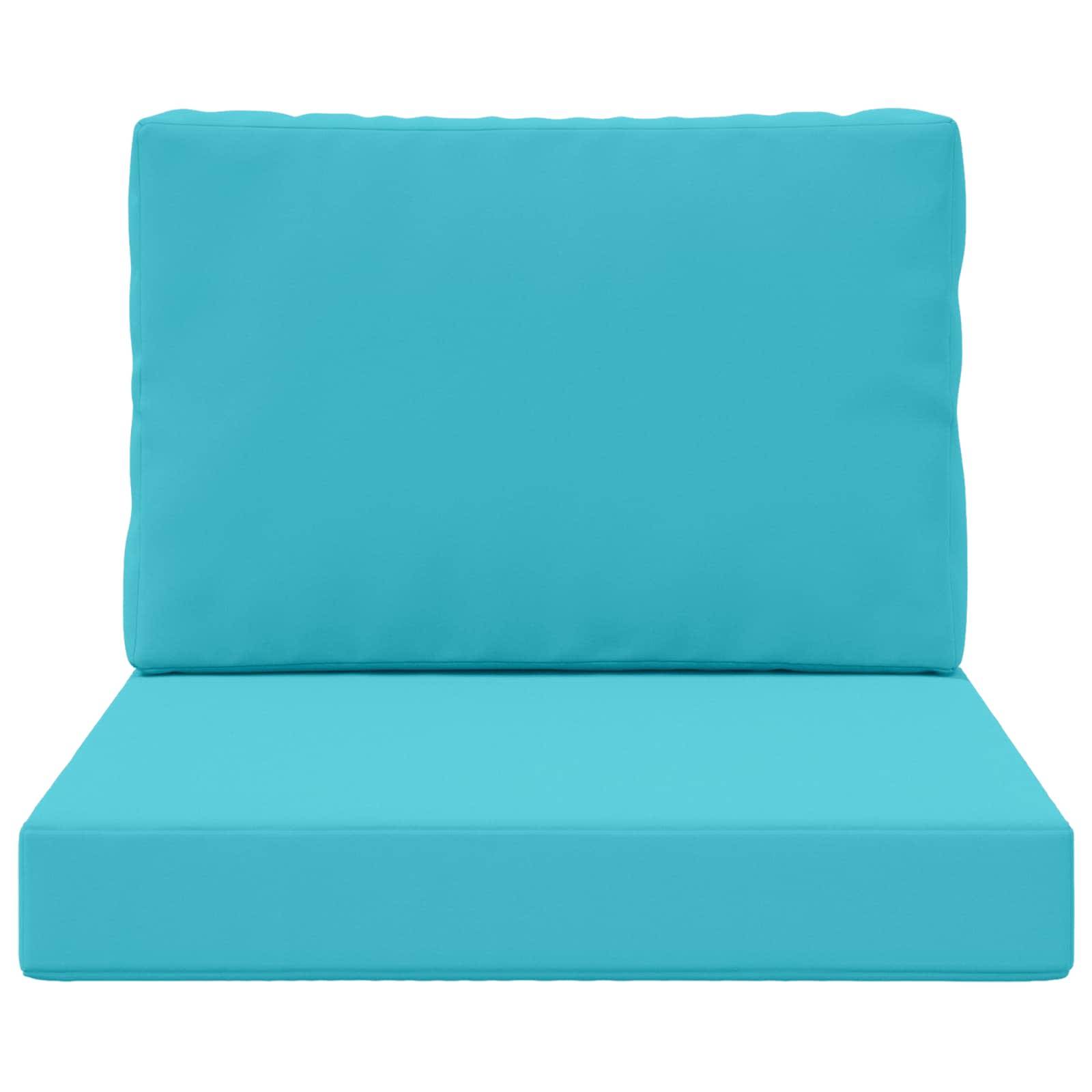 Coussins de canapé polyester turquoise 60 x 60 x 8 cm - PANGIVO - Image 6