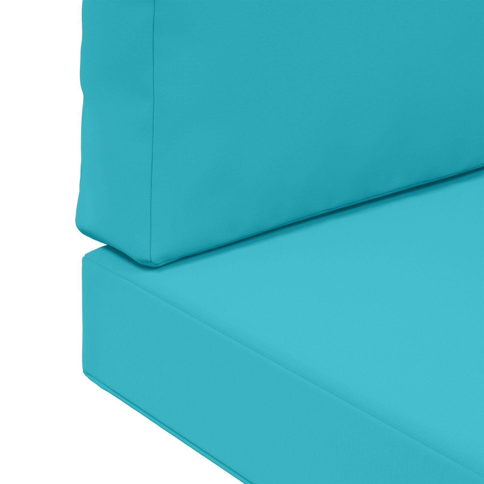 Coussins de canapé polyester turquoise 60 x 60 x 8 cm - PANGIVO - Image 9