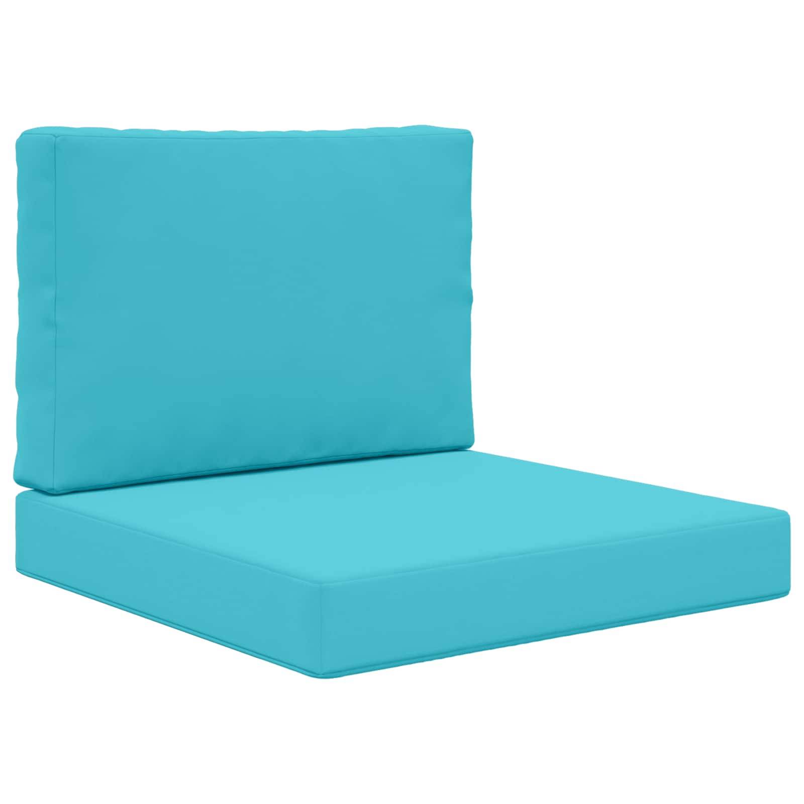 Coussins de canapé polyester turquoise 60 x 60 x 8 cm - PANGIVO - Image 2