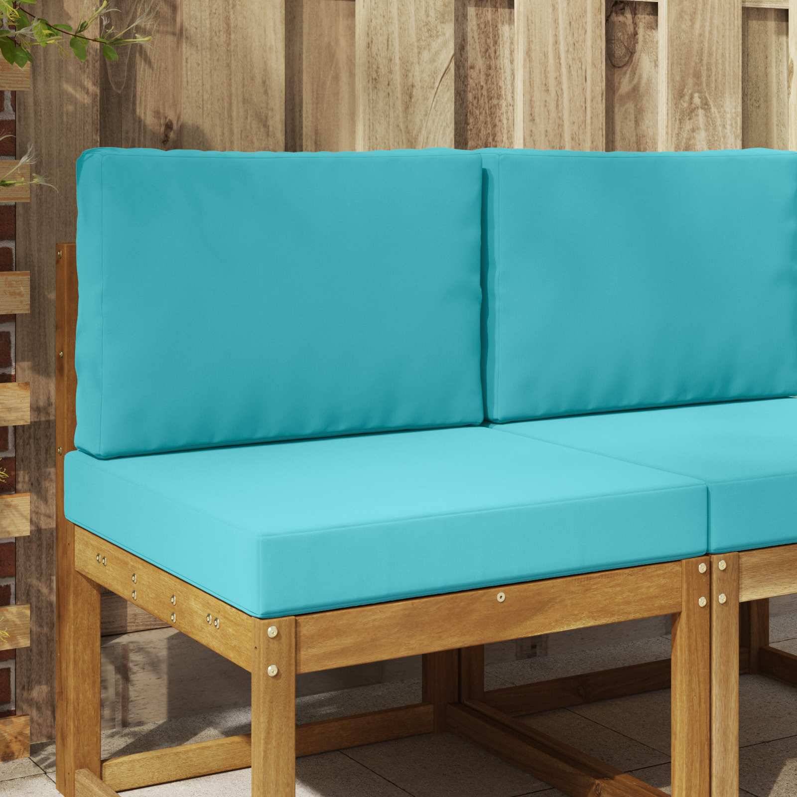 Coussins de canapé polyester turquoise 60 x 60 x 8 cm - PANGIVO - Image 1
