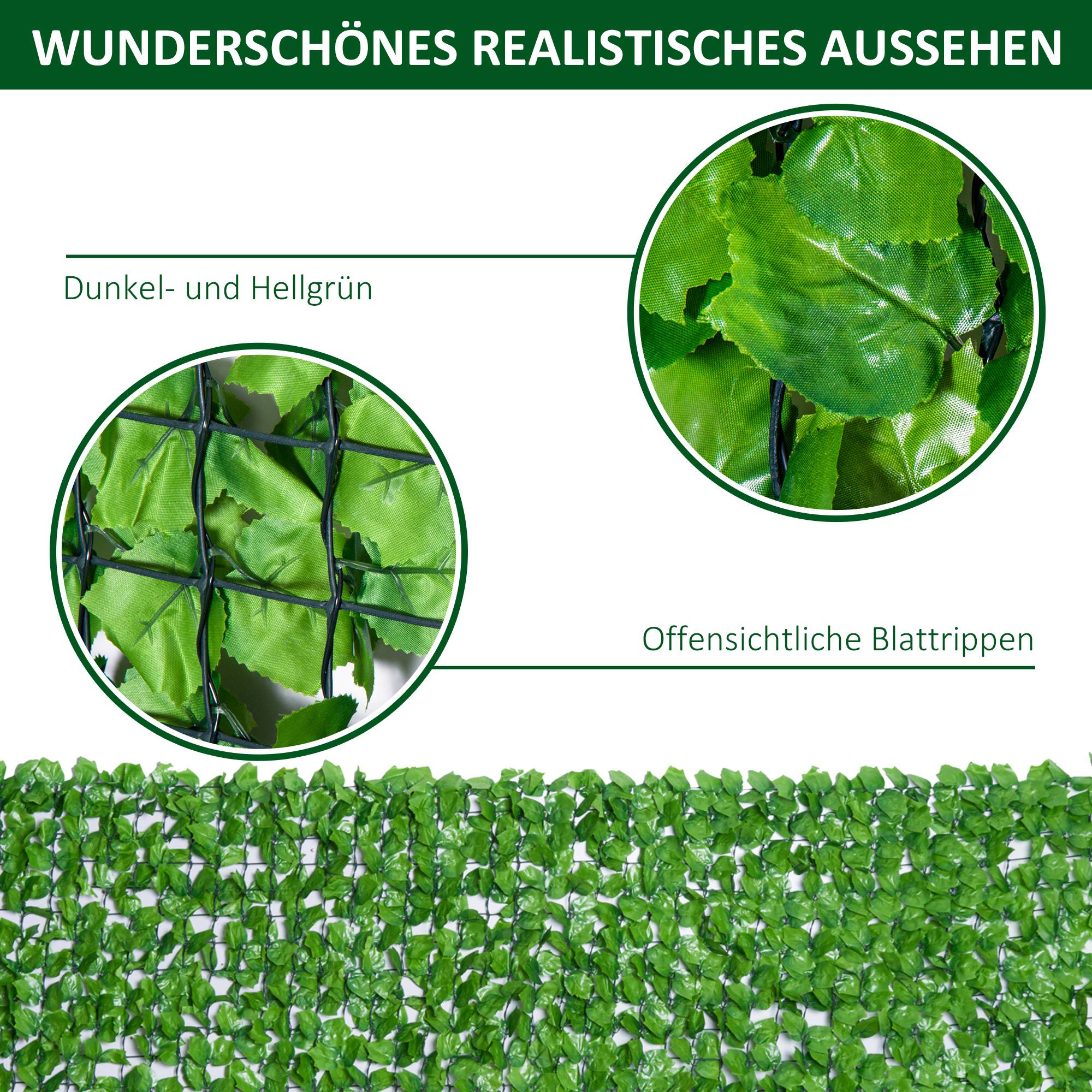 Haie Artificielle Brise-vue Feuillage Érable PE Balcon Jardin 300x150cm Vert Clair - ComfortXL Outdoor Living - Image 6