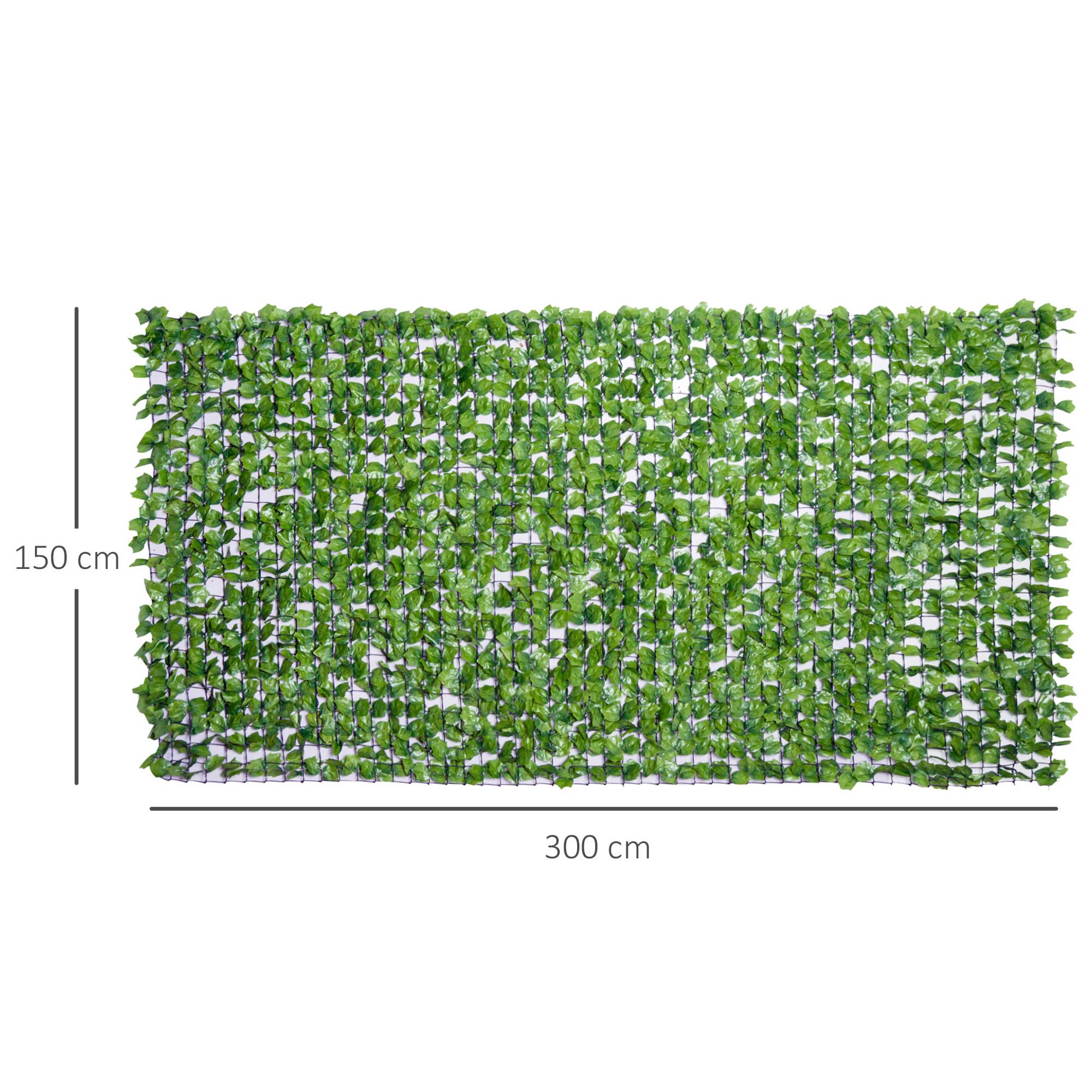 Haie Artificielle Brise-vue Feuillage Érable PE Balcon Jardin 300x150cm Vert Clair - ComfortXL Outdoor Living - Image 3