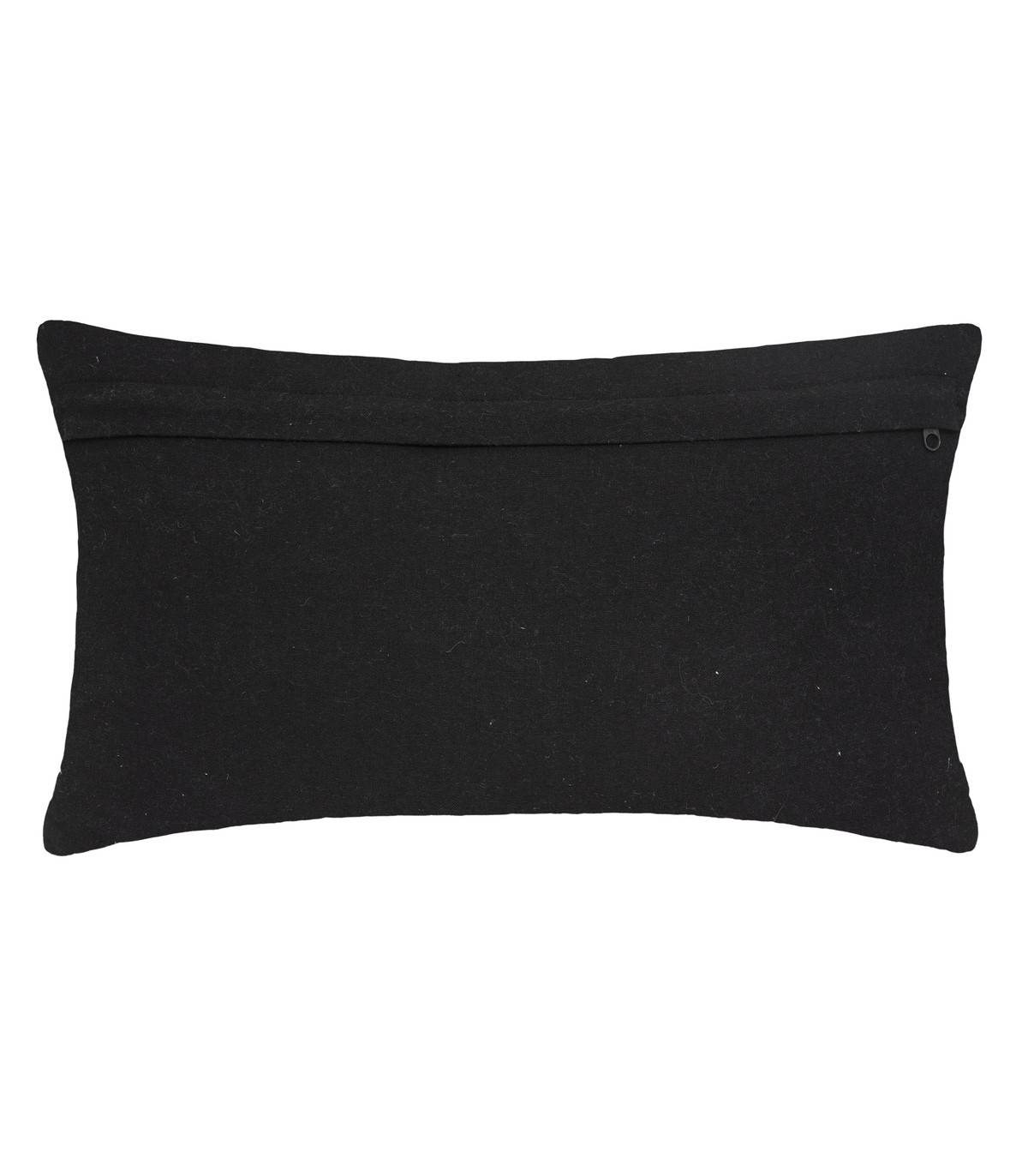 Coussin déhoussable en Coton Noir et Blanc  motif en relief 38 x 58 cm - Image 2
