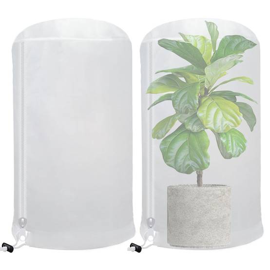 Couverture végétale en dôme 2 pcs, protection antigel, couverture froide pour plantes, tissu antigel avec cordon serrage, 80x120CM-Lytech - Image 1