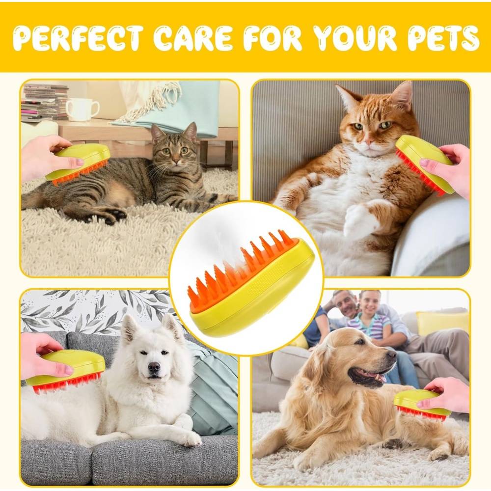 Brosse à vapeur 3-en-1 pour chien et chat - Toilettage et massage - Living123 - Image 7