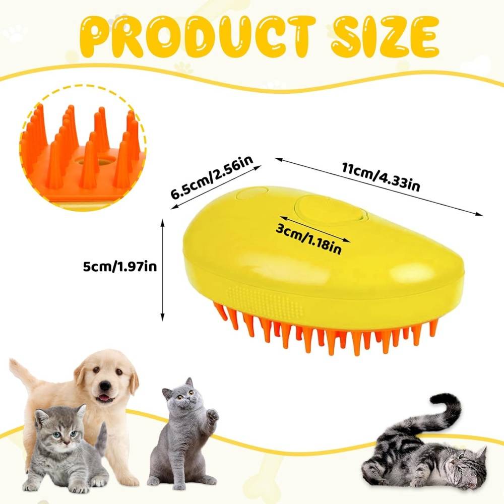 Brosse à vapeur 3-en-1 pour chien et chat - Toilettage et massage - Living123 - Image 6