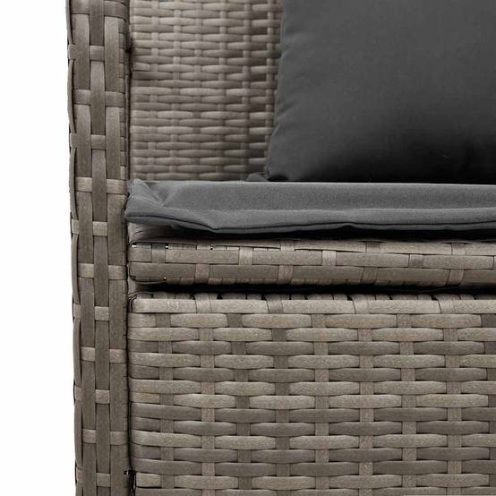 Banc Coffre de Jardin 2 Places Résine Tressée avec Coussins Déhoussables Gris et Gris Foncé – ComfortXL Outdoor Living - Image 6