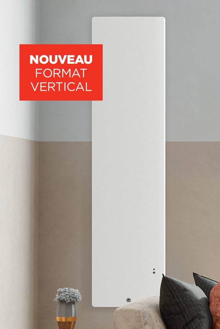 Radiateur électrique INGENIO 4 1800W vertical intelligent blanc mat - THERMOR - 429355
