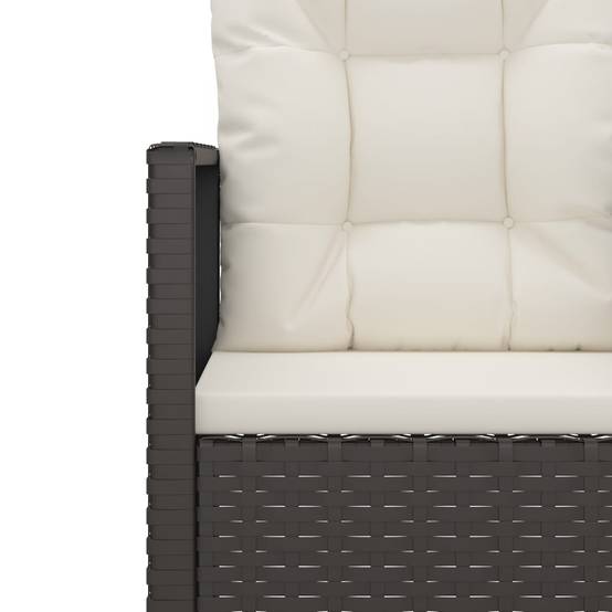 Fauteuil de jardin - Chaise de jardin - Fauteuil d'extérieur avec coussins Noir Résine tressée - MEUBLE PRO - Image 7