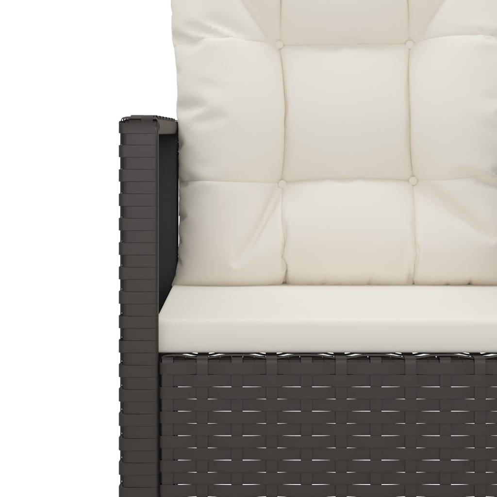 Fauteuil de jardin - Chaise de jardin - Fauteuil d'extérieur avec coussins Noir Résine tressée - MEUBLE PRO - Image 7