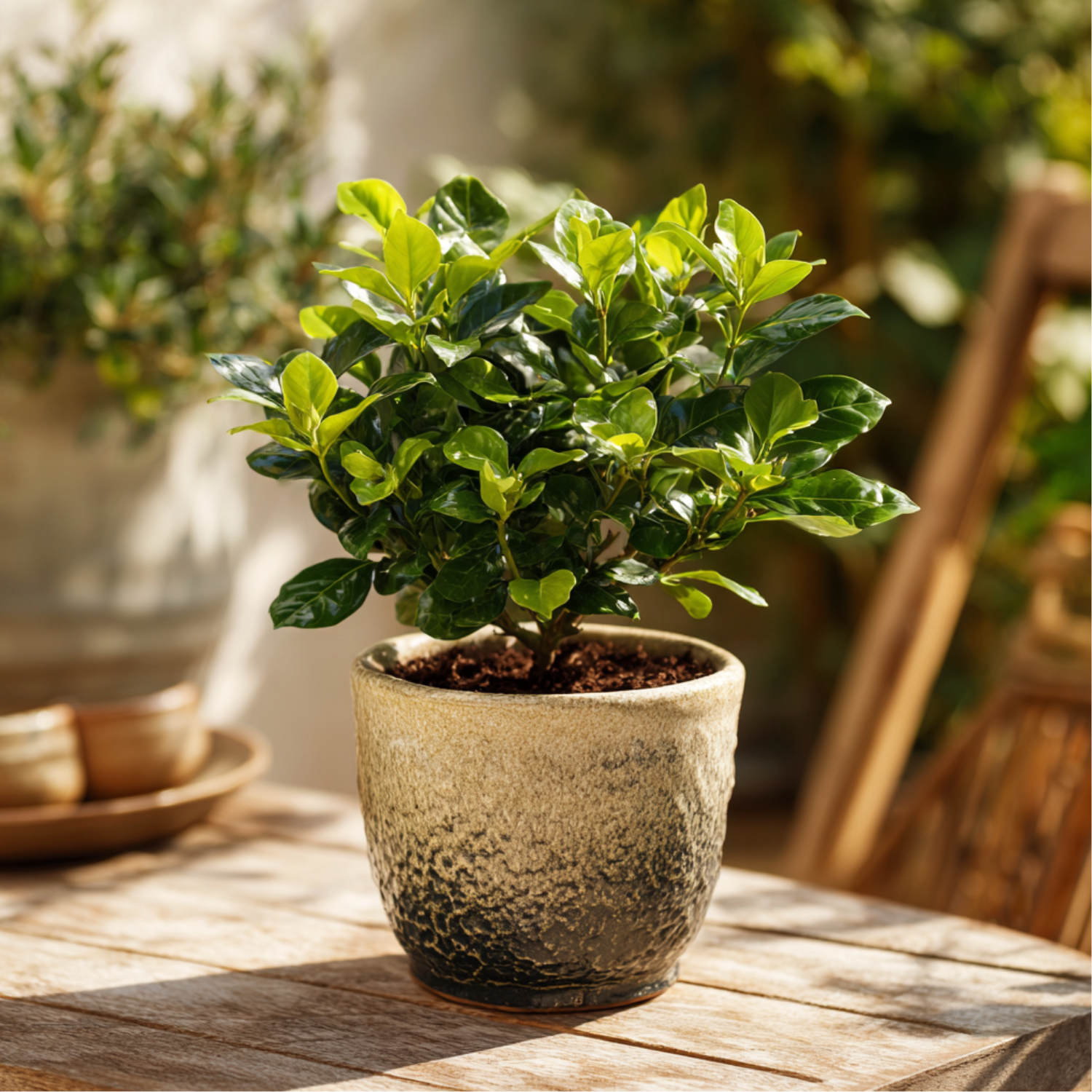 Plant In A Box - Jasmin du Cap - Set de 4 - Gardenia jasminoides - Hauteur 20-30cm - ⌀13cm - Image 3