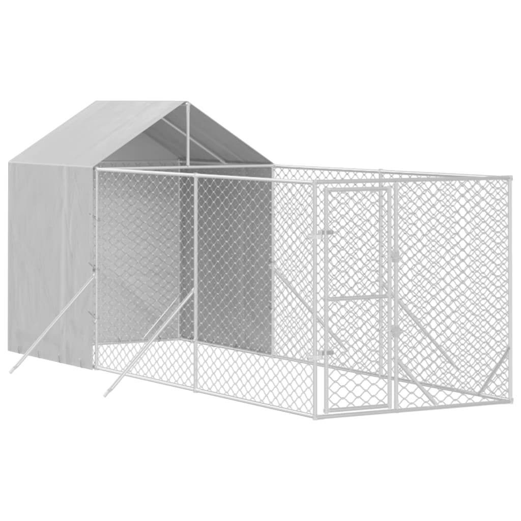 Enclos extérieur pour chien acier galvanisé avec toit et parois 2x6x2,5 m – ComfortXL Outdoor Living - Image 3