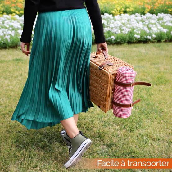 Panier pique-nique pour 4 personnes panier en osier acier ino par Panier pique-nique pour 4 personnes panier en osier acier ino par