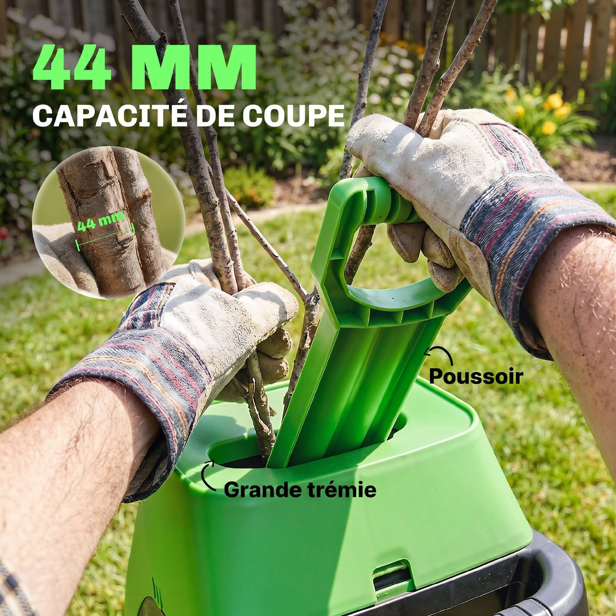 Aspirateur-souffleur de feuilles filaire 3000w 3-en-1 avec fonction broyage, sac de collecte 40l, 4 roues - Image 9