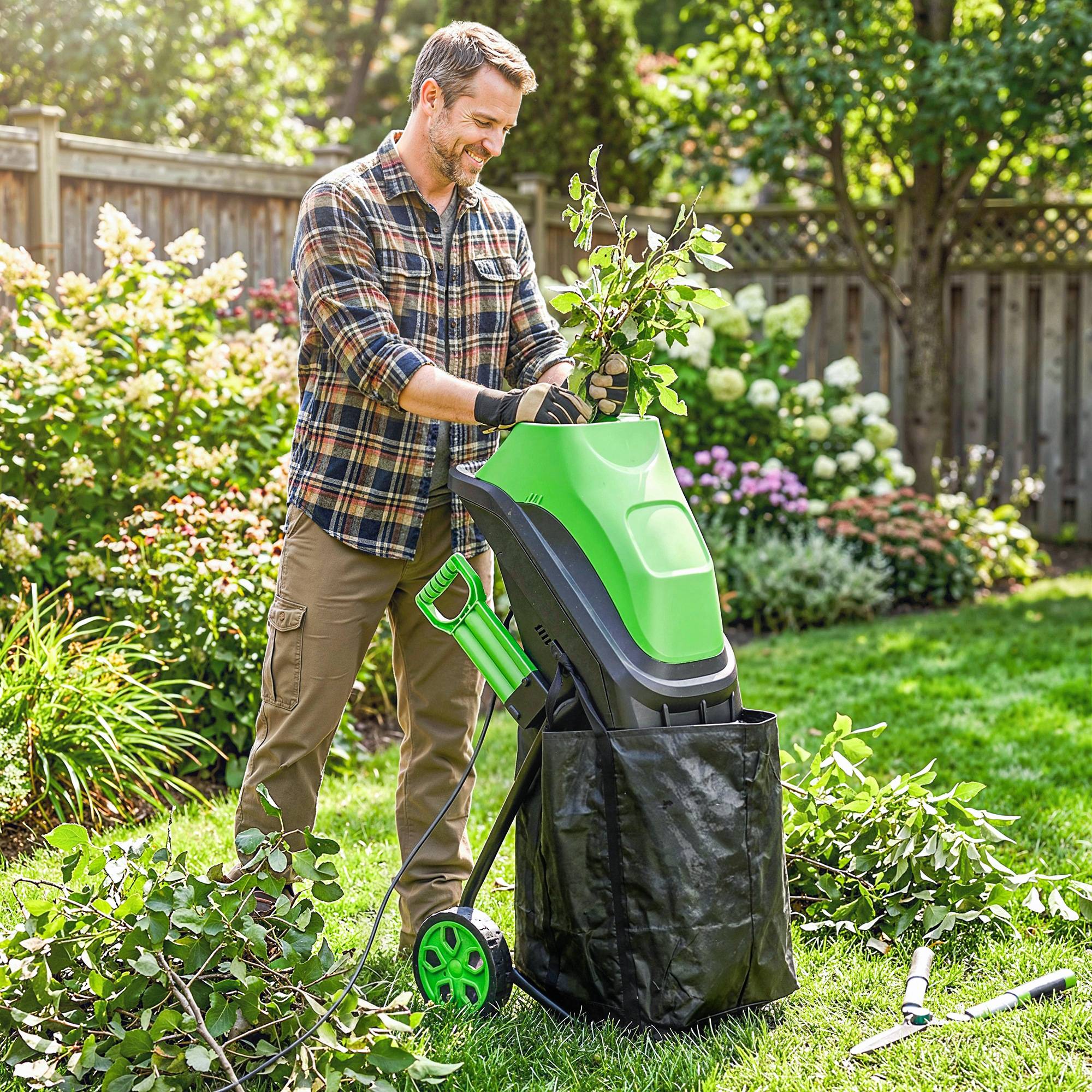 Aspirateur-souffleur de feuilles filaire 3000w 3-en-1 avec fonction broyage, sac de collecte 40l, 4 roues - Image 4