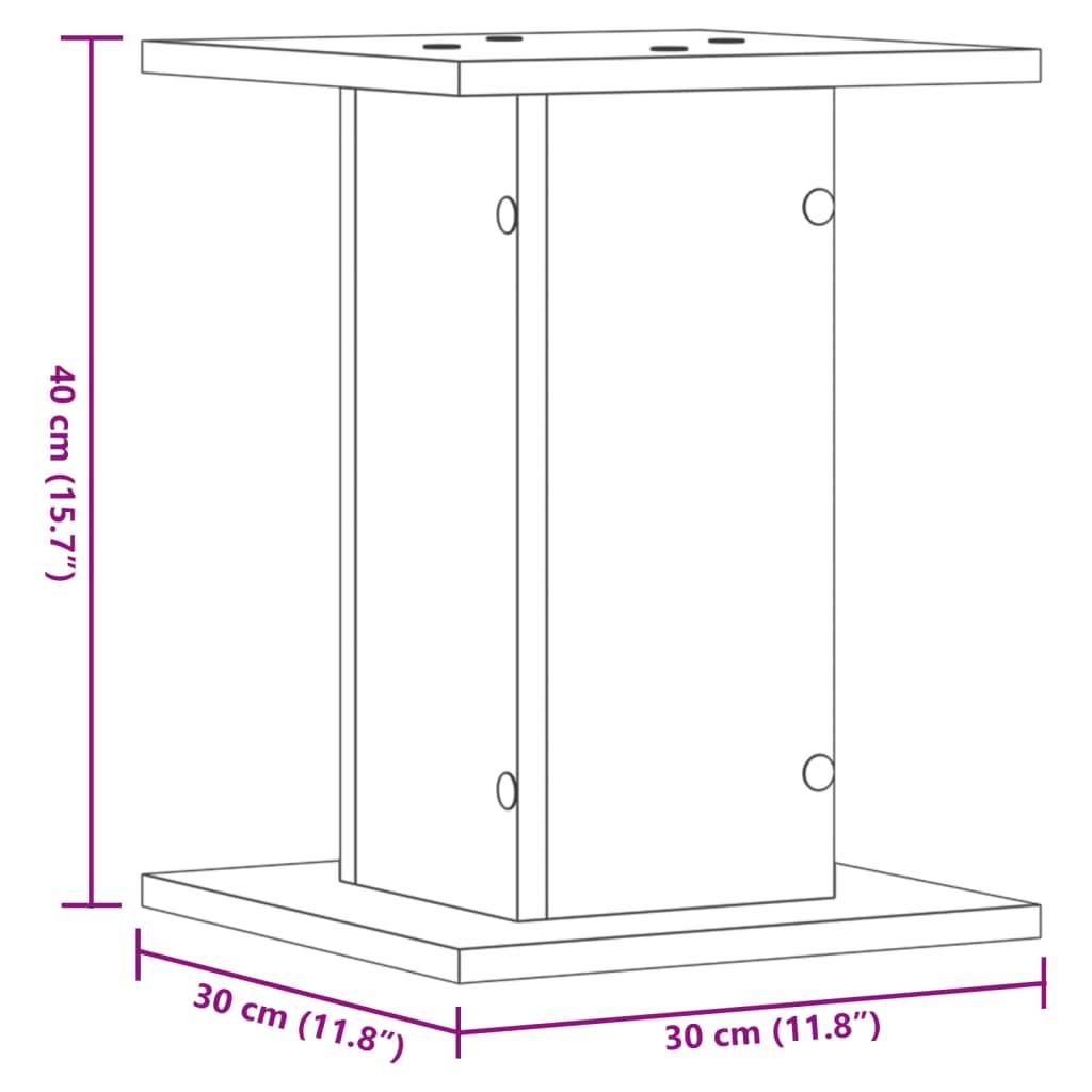 Vidaxl - Supports pour plantes 2 pcs sonoma gris bois d'ingénierie vidaXL 3307851 - Image 3