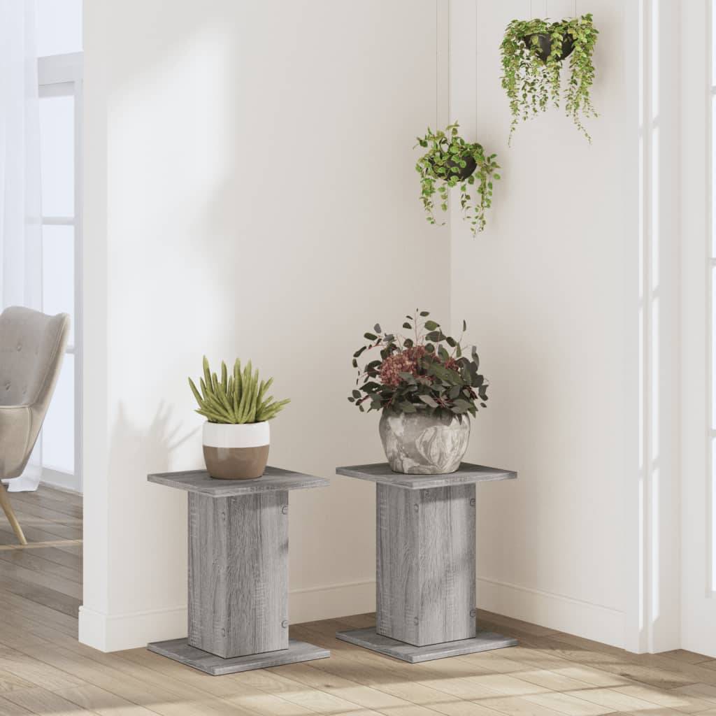 Vidaxl - Supports pour plantes 2 pcs sonoma gris bois d'ingénierie vidaXL 3307851 - Image 4