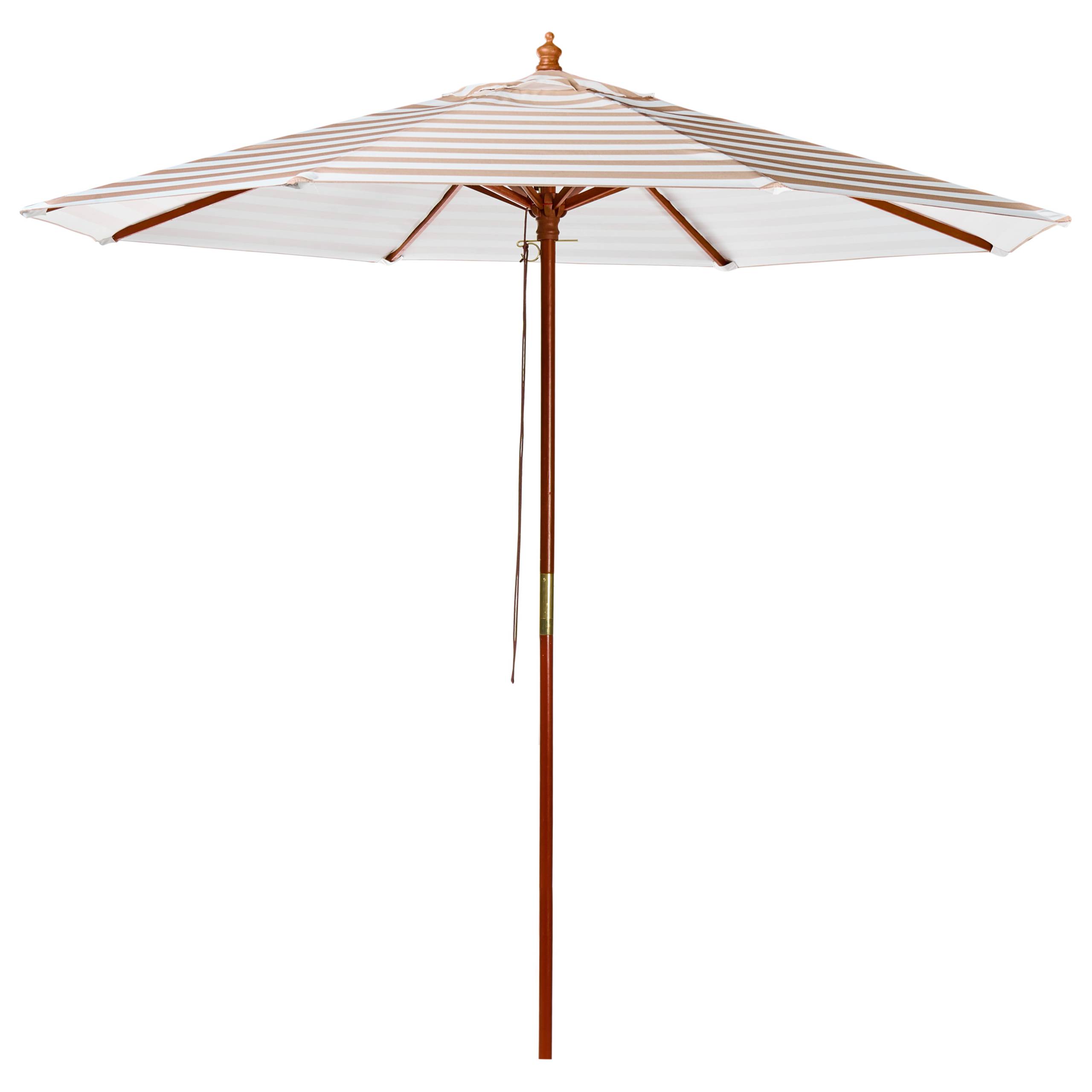 Beliani - Parasol droit Tissu Beige/blanc FERENTILLO - Beliani - Image 2
