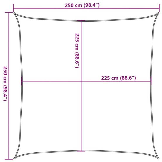 Voile d'ombrage PEHD noir 2.5 x 2.5 m 160 g/m² - PANGIVO - Image 10