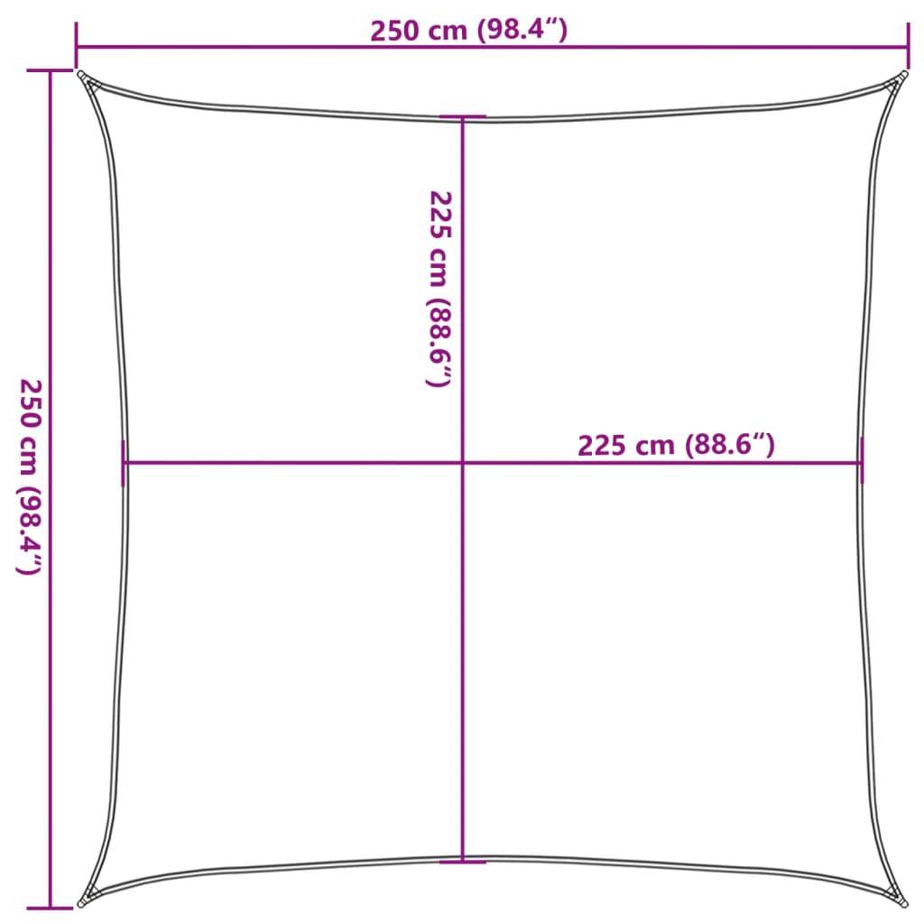 Voile d'ombrage PEHD noir 2.5 x 2.5 m 160 g/m² - PANGIVO - Image 10