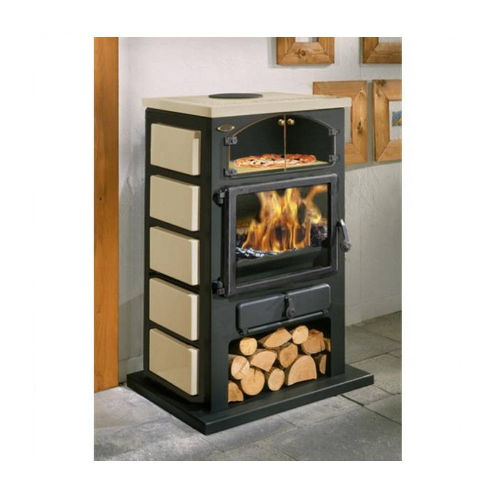 Poêle à bois fonte 12kw noir 350104000338 Godin - Image 1