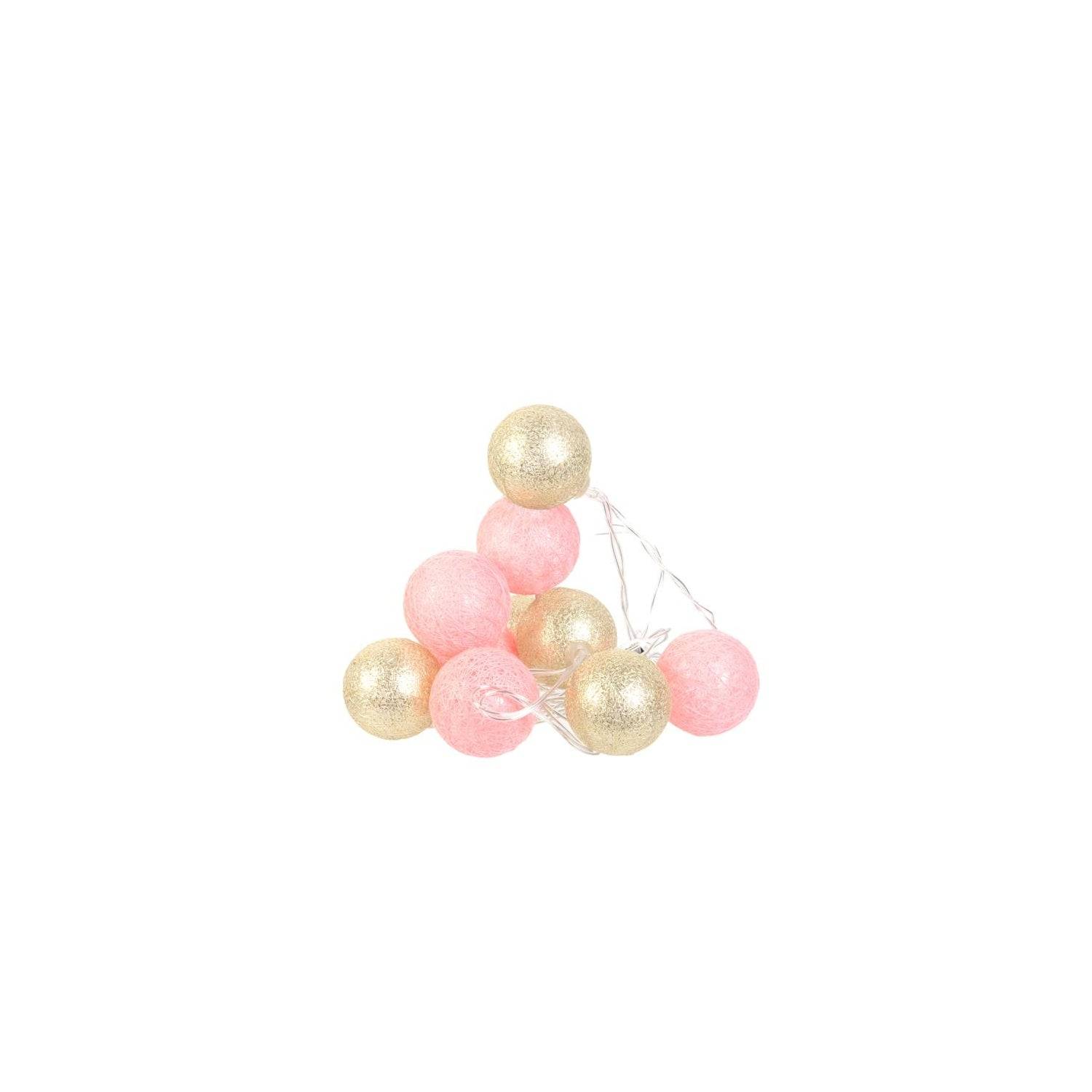 Guirlande Lumineuse À Led "10 Boules" 192cm Rose - Image 1