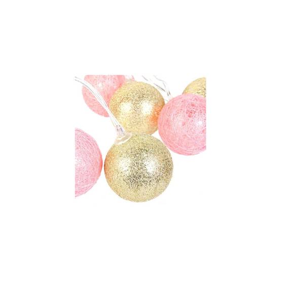 Guirlande Lumineuse À Led "10 Boules" 192cm Rose - Image 2