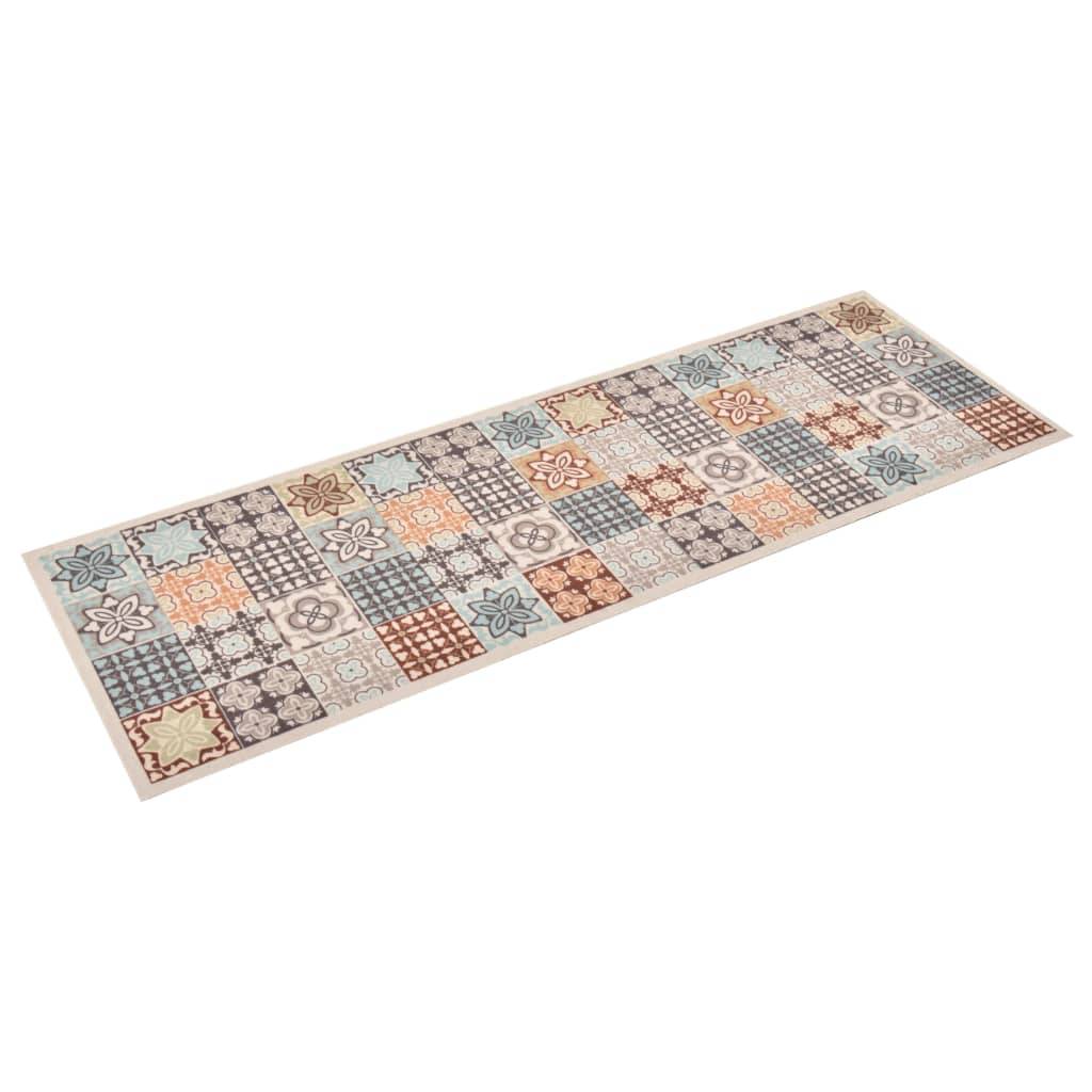 Long Tapis de Sol Lavable Polyamide Antidérapant pour Cuisine Couloir Motif Mosaïque 60x300 cm – ComfortXL Outdoor Living - Image 2