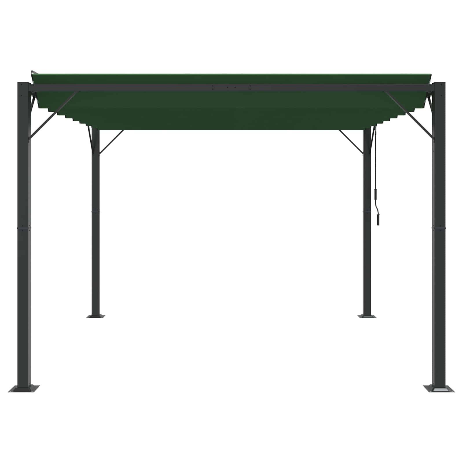 ComfortXL - Pergola Bioclimatique Aluminium Tissu Patio Jardin Toit Lames Orientables 3x3m Vert - ComfortXL Outdoor Living - Image 5