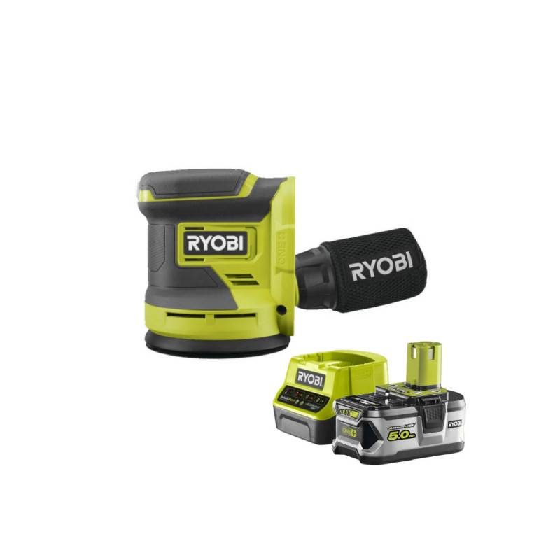 Ryobi - Pack RYOBI Ponceuse excentrique 18V One+ RROS18-0 - 1 Batterie 5.0Ah - 1 Chargeur rapide RC18120-150 - Image 1