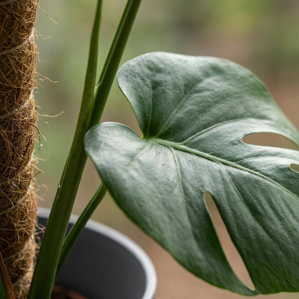 Monstera Deliciosa avec tuteur - Pot de 19cm - Hauteur 90cm - Gris - Plantes d'intérieur - Image 4