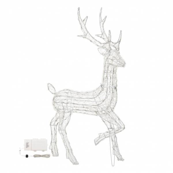 Lotti - Renne lumineux 3D à piles H105cm 180 LED blanc froid 8 jeux lumière IP44 Timer SMART Connect 31V Lotti - Image 4