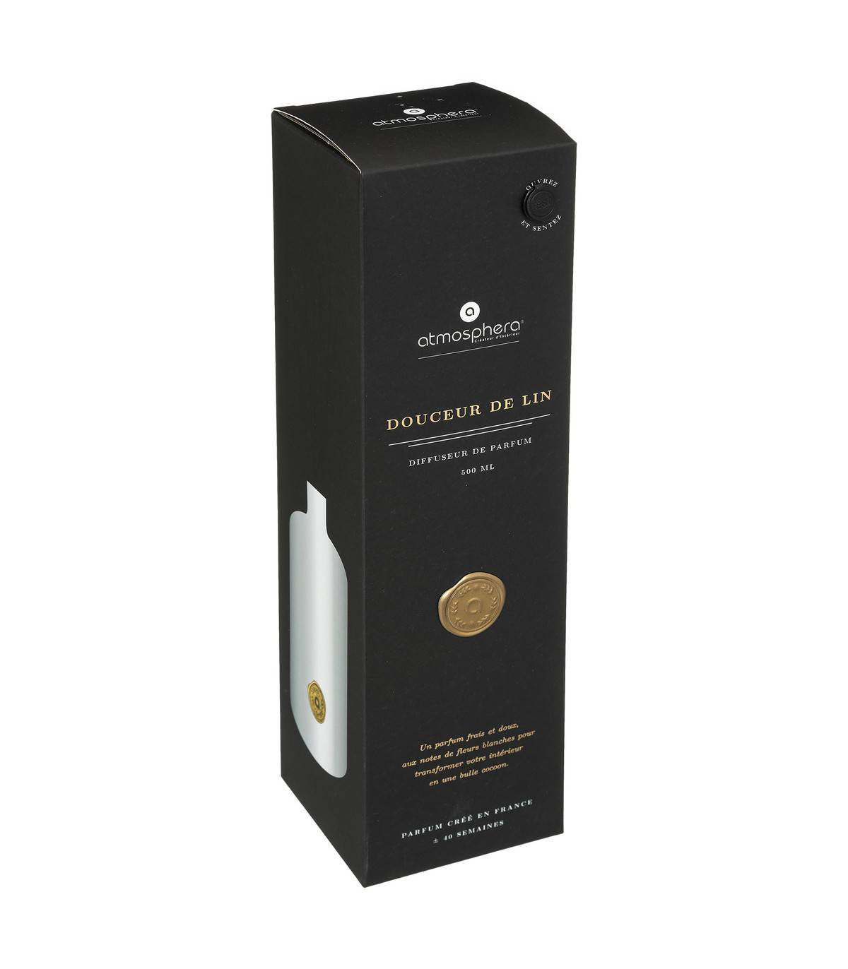 Diffuseur de Parfum Douceur de Lin 500 ml avec 6 Bâtonnets - Image 2